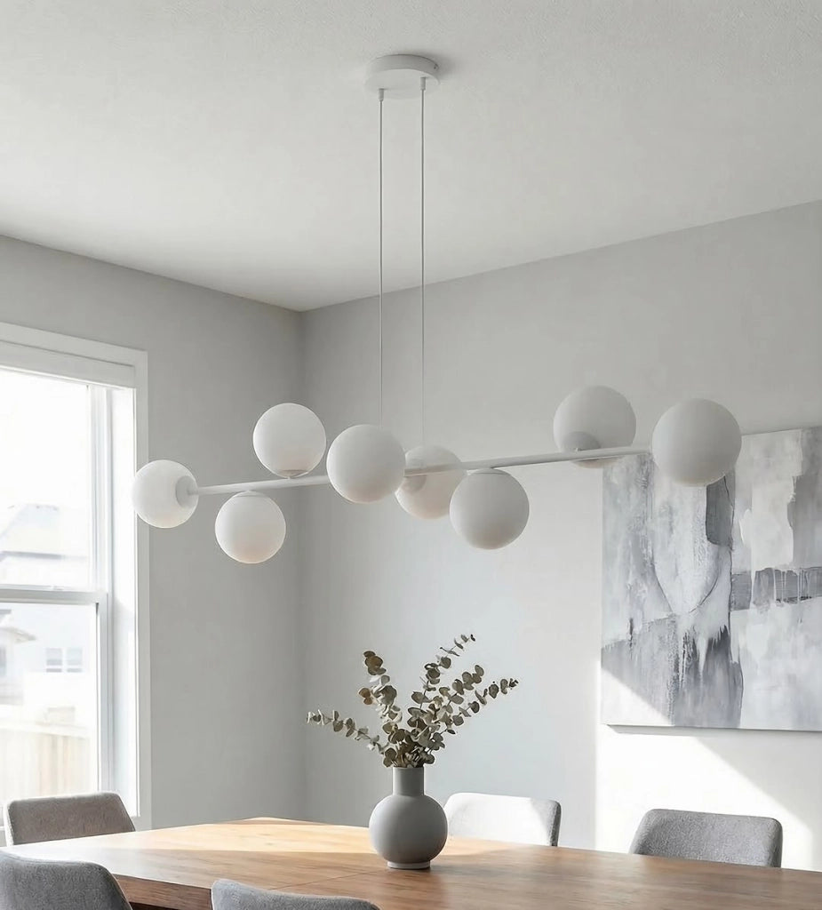 Lampada a sospensione MAGNUS Emibig 8xE14 grigio bianco
