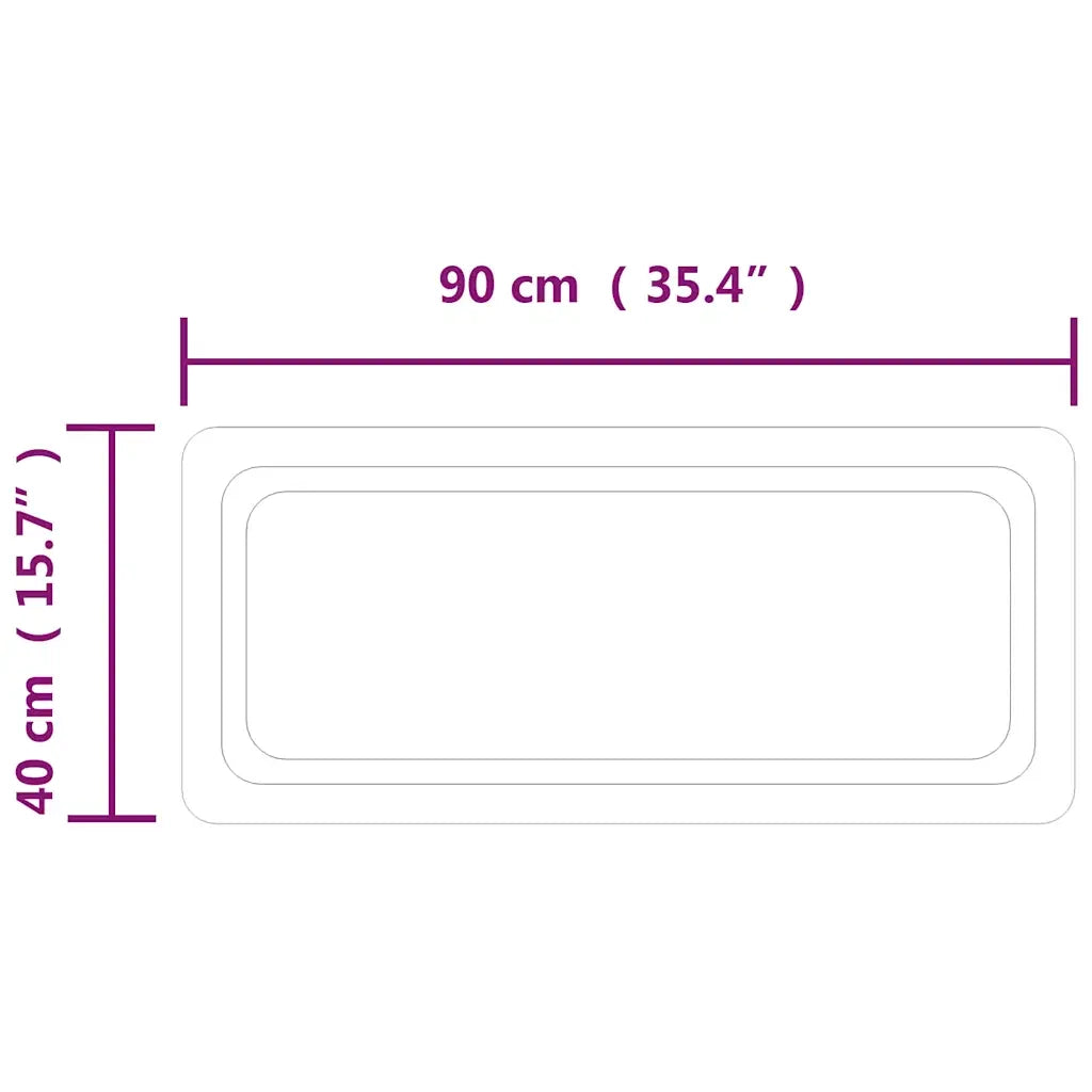 Specchio da Bagno con Luci LED 90x40 cm 151788