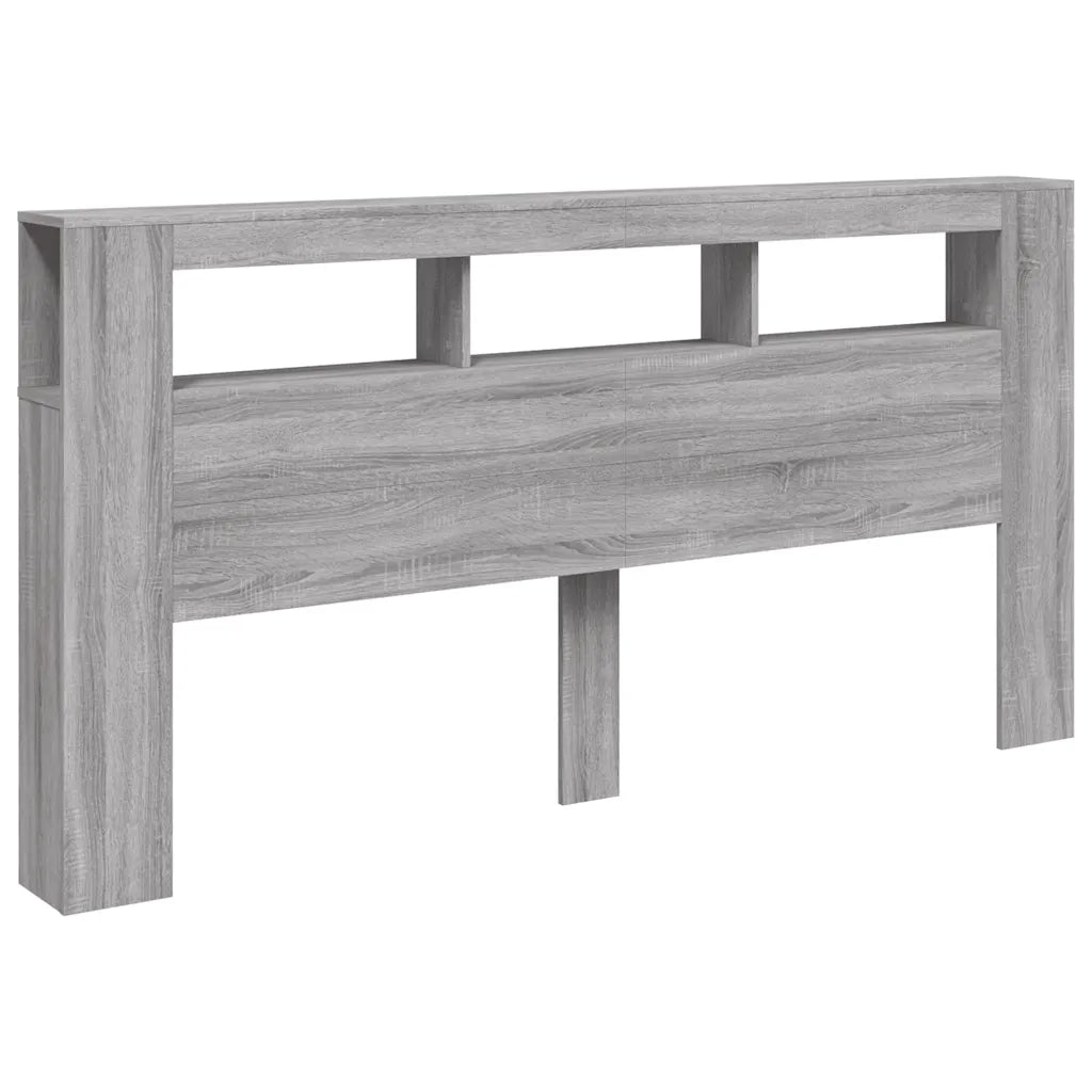 Testiera LED-Testata del letto Grigio Sonoma 200x18,5x103,5 cm Legno Multistrato