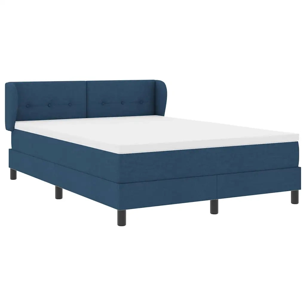 Letto a molle con materasso Blu 160 x 200 cm Tessuto 3340037