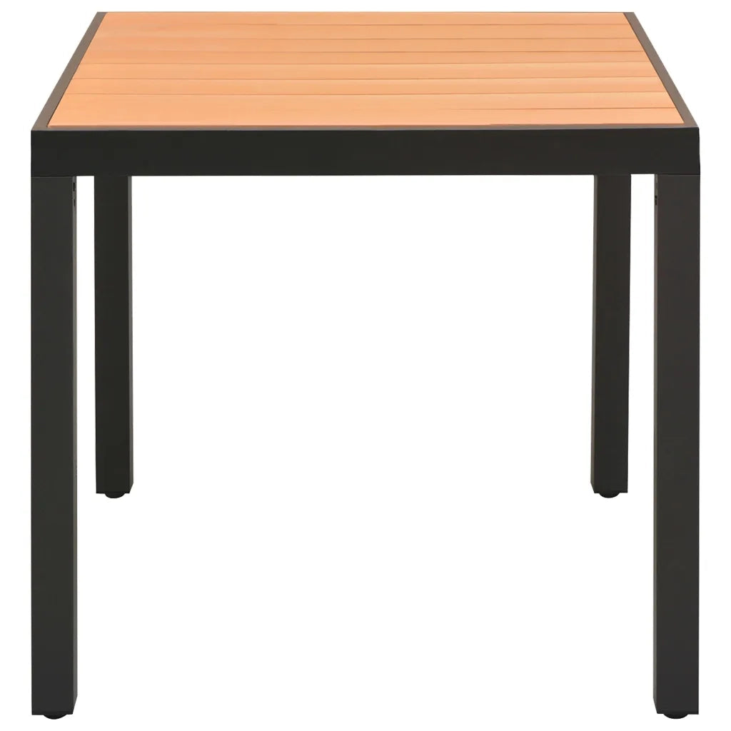 Set da Pranzo da Giardino 5 pz in Alluminio Nero 3070628