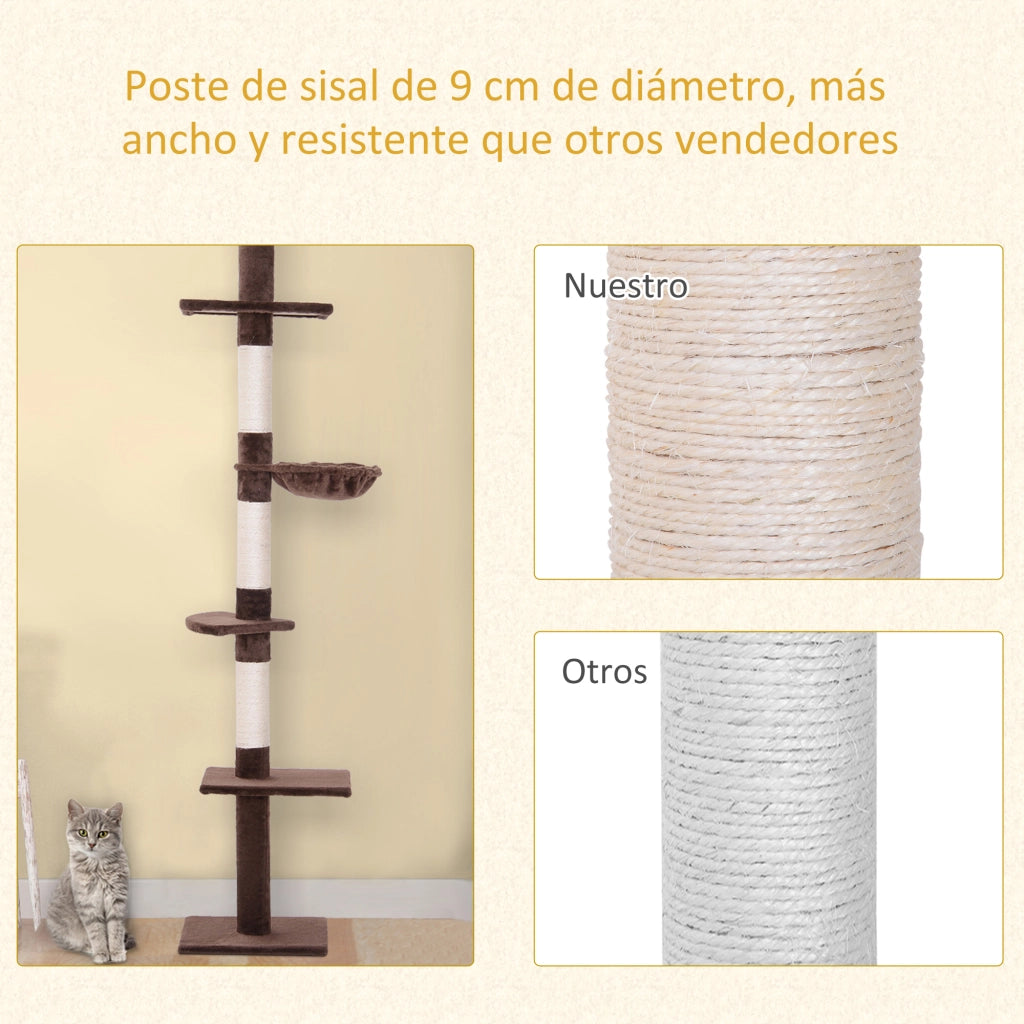 Albero per Gatti ¨C Minimal ¨C Marrone 230-260 cm