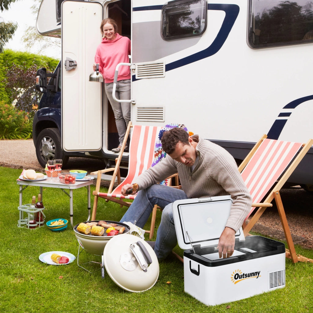 Frigorifero Portatile Elettrico 18L ¨C zephmum ¨C 58.5x33.5x29.2 cm Bianco