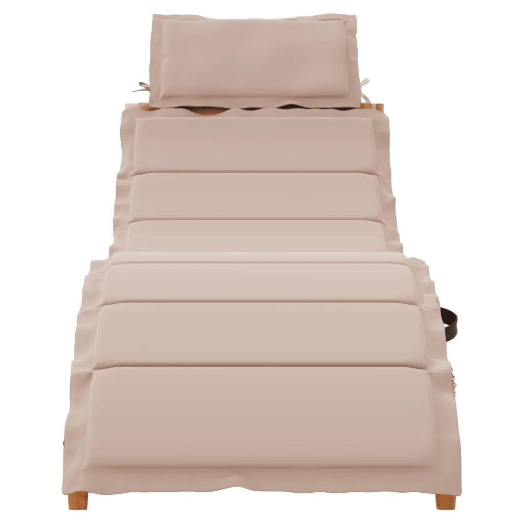 Lettini Prendisole con Cuscini 2 pz Legno Massello di Acacia 3214836