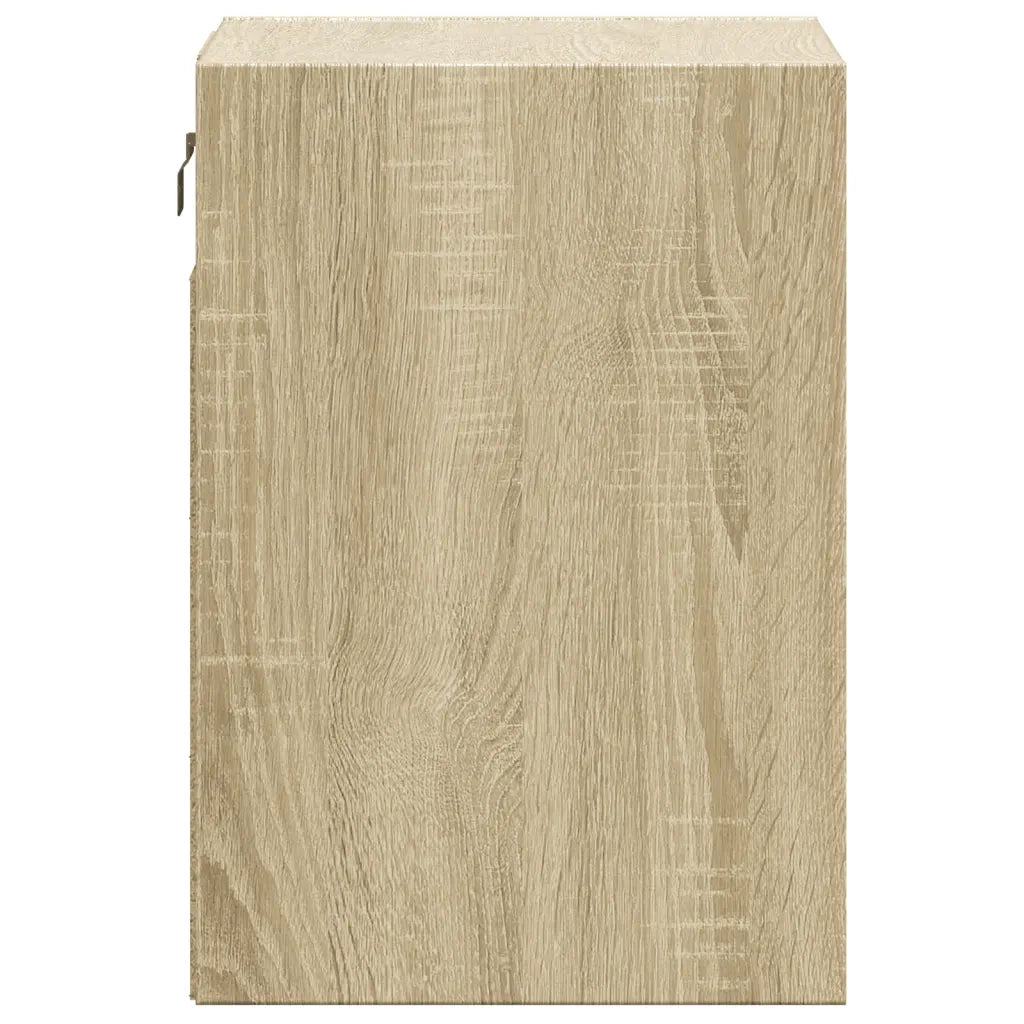 Comodini a Parete con luci LED 2 pz Rovere Sonoma 3307966