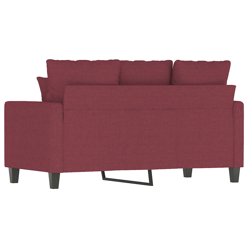 Divano a 2 Posti Rosso Vino 120 cm in Tessuto 359265