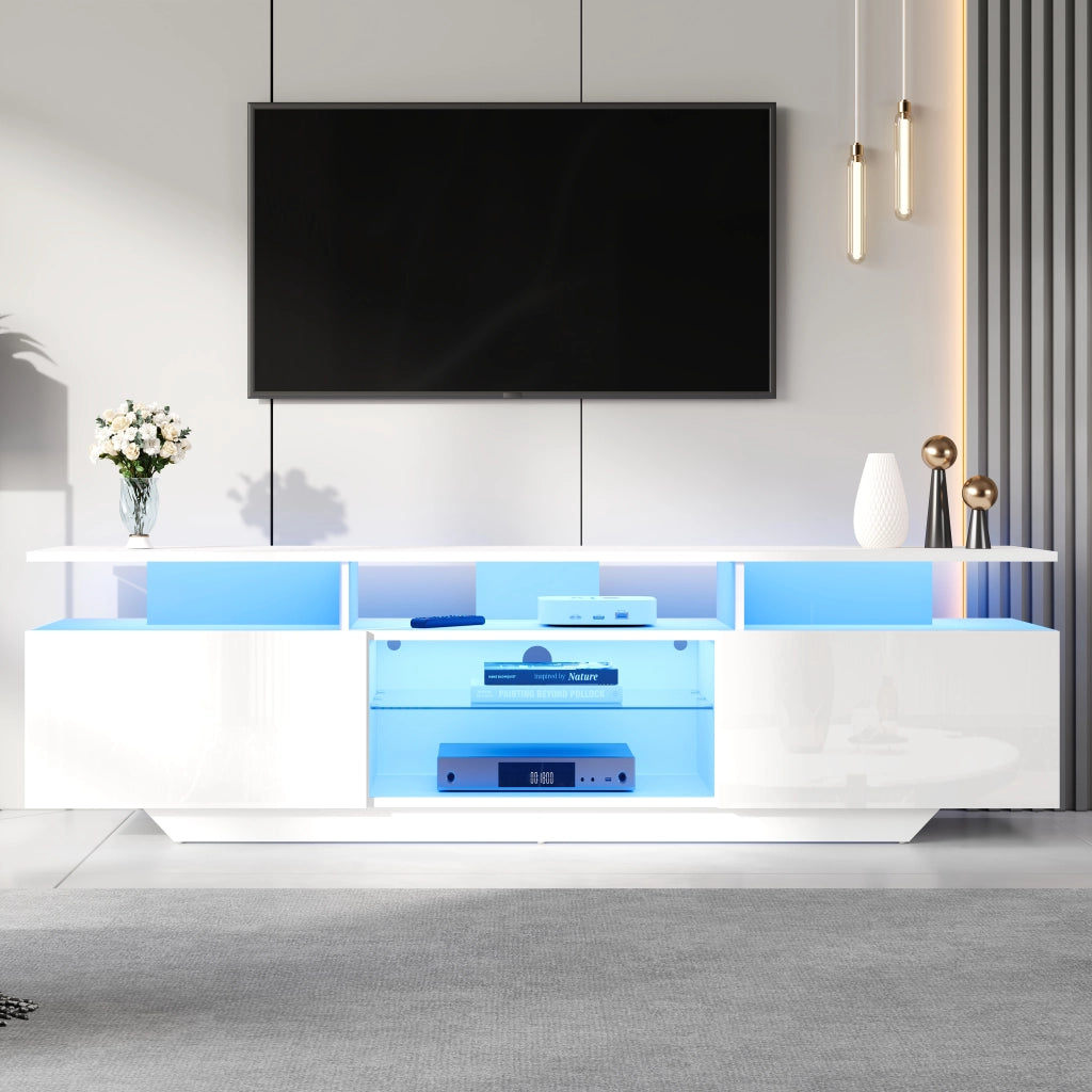 Cassettiera TV bianca in MDF lunghezza 160 cm