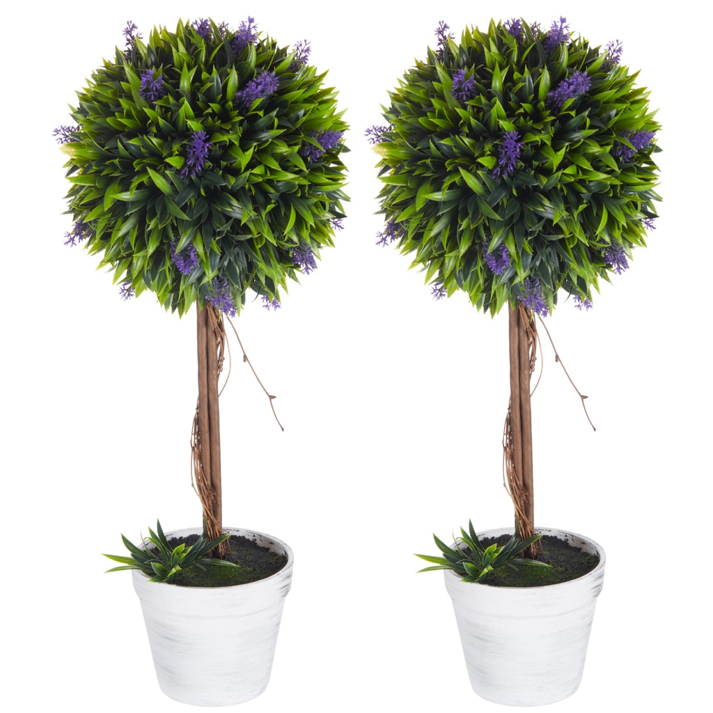 2 piante artificiali lavanda con vaso ¨C Minimal ¨C 60 cm verde