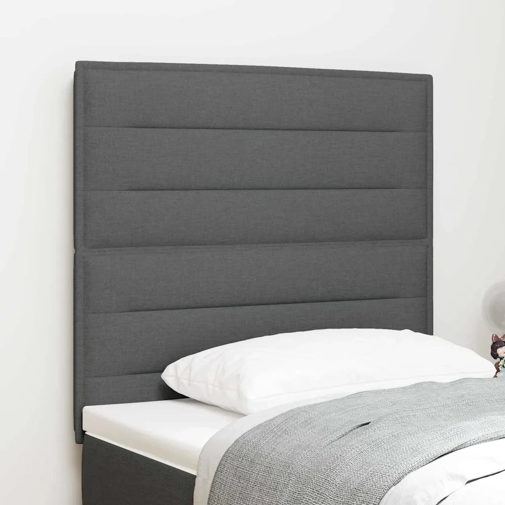 Testiera LED con strisce LED Grigio scuro 100 cm Tessuto 3338280