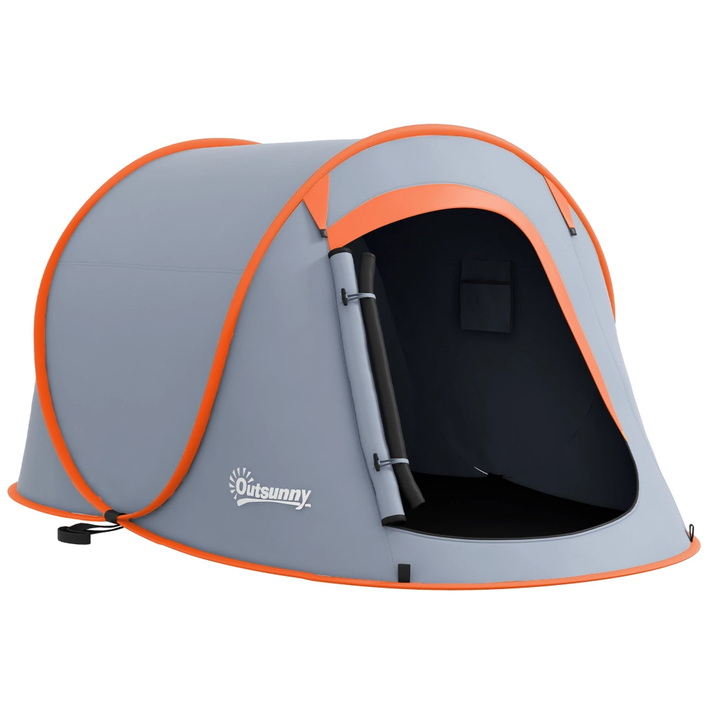 Tenda da Campeggio Pop-Up Impermeabile ¨C Xylo ¨C 245x148x105 cm, Grigio, con Borsa