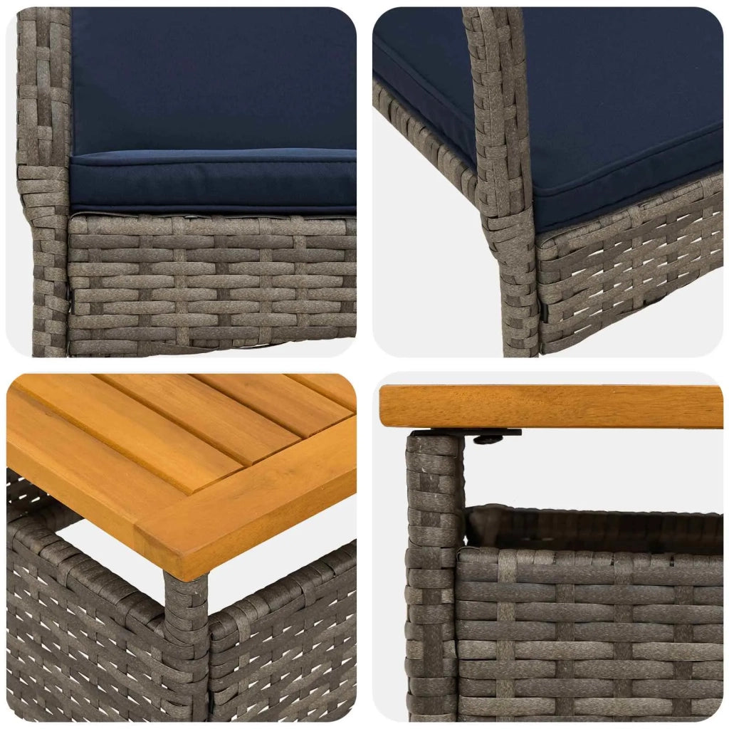 Set da giardino con cuscino acciaio 42025113