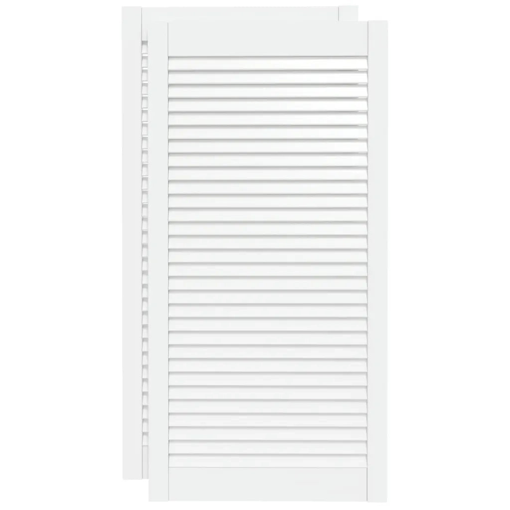 Ante a Lamelle 2 pz Bianche 99,3x49,4 cm in Legno di Pino CFW8754319
