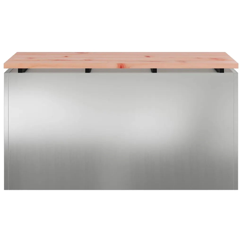 Panchina da giardino Argento 80 x 40 x 43 cm Acciaio zincato 874903