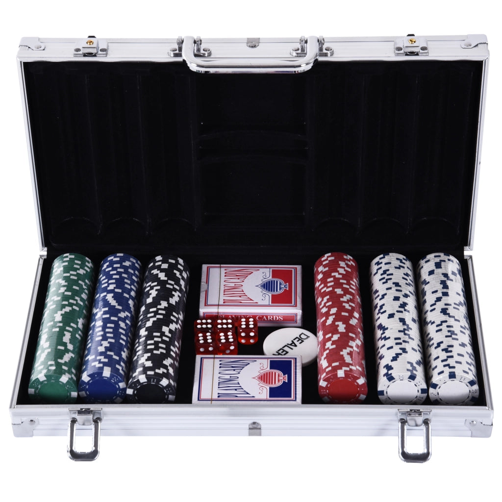 Set da Poker con 300 Fichas ¨C Minimal ¨C Aluminio