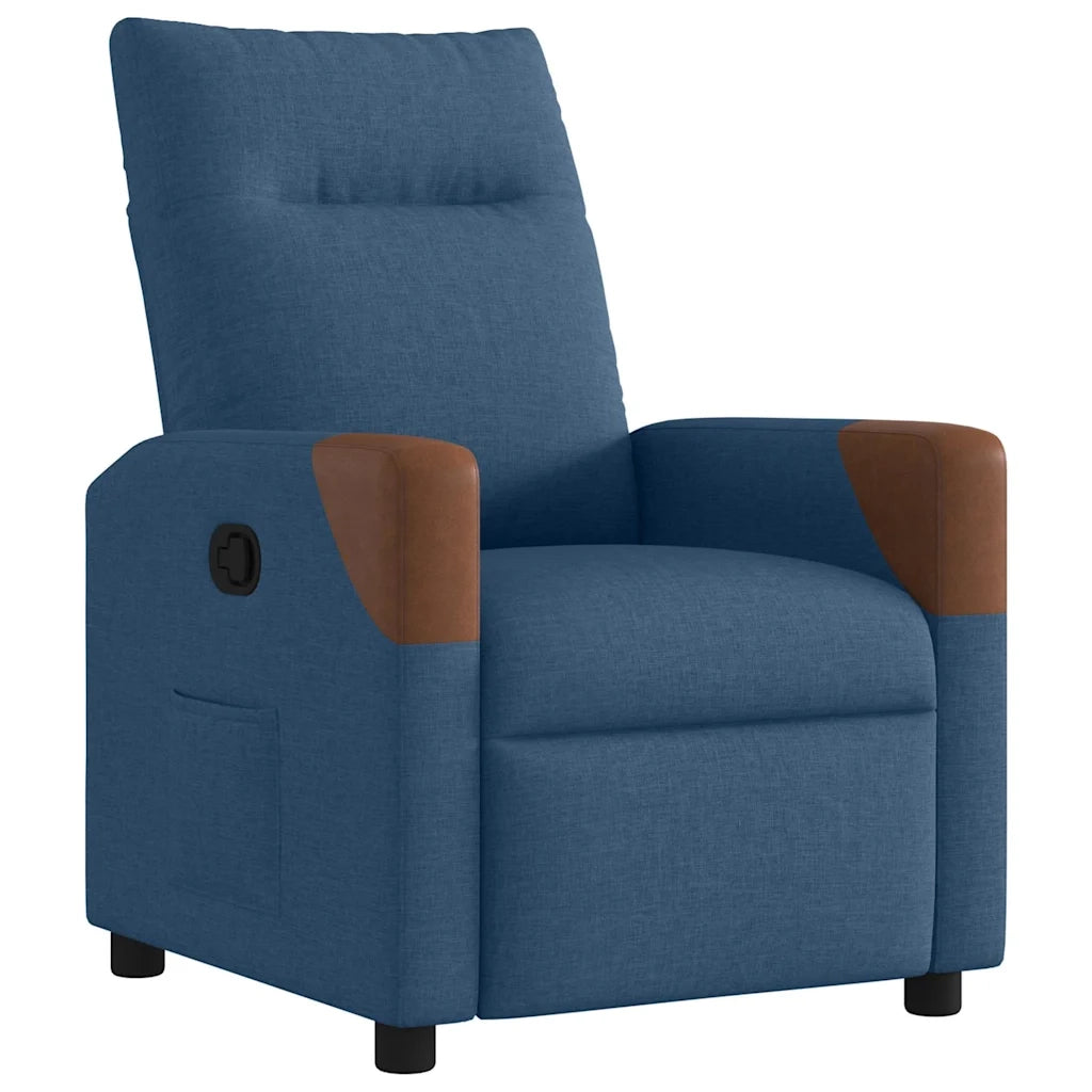 Poltrona Reclinabile Blu in Tessuto 4104815