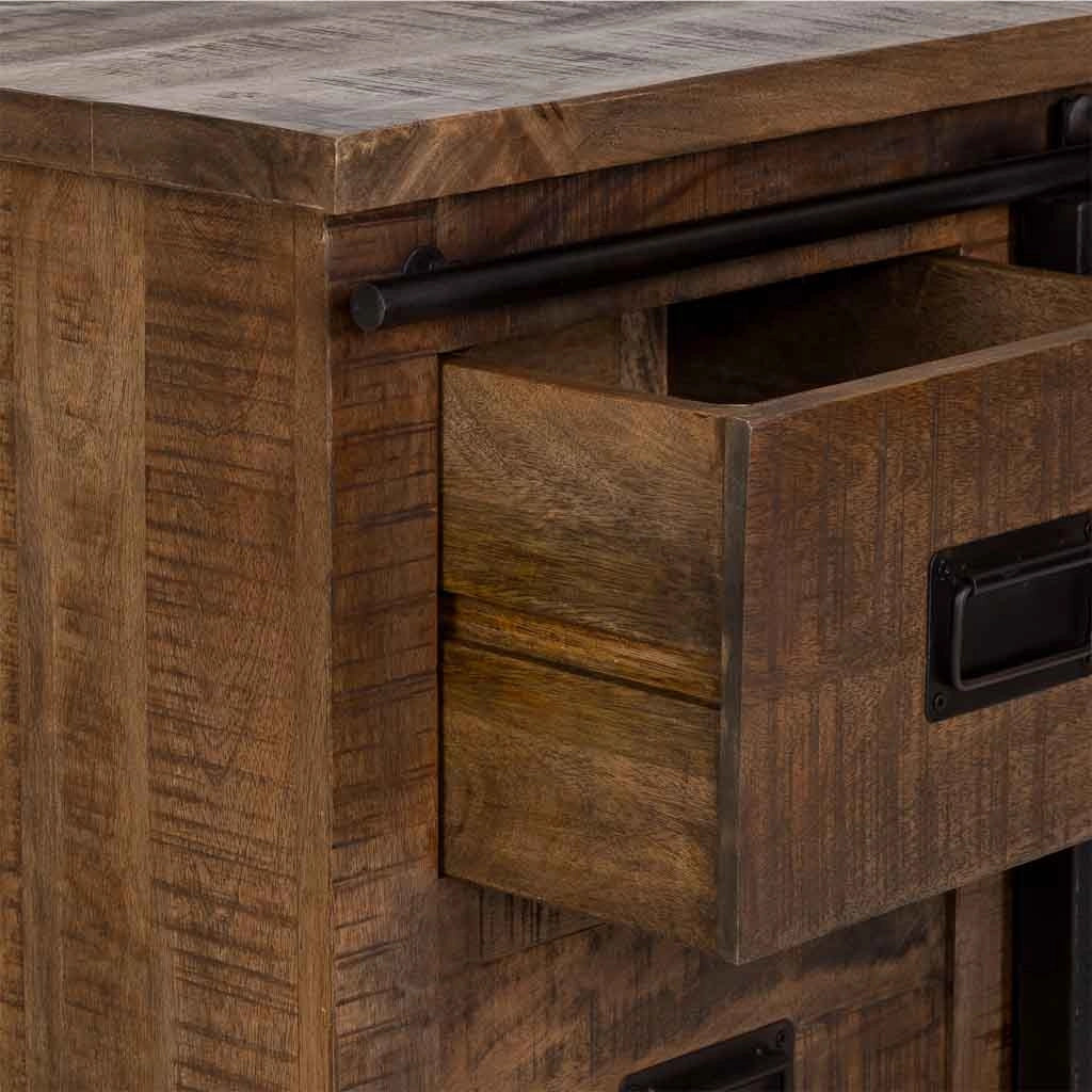 Credenza in legno marrone 160x42x92h cm
