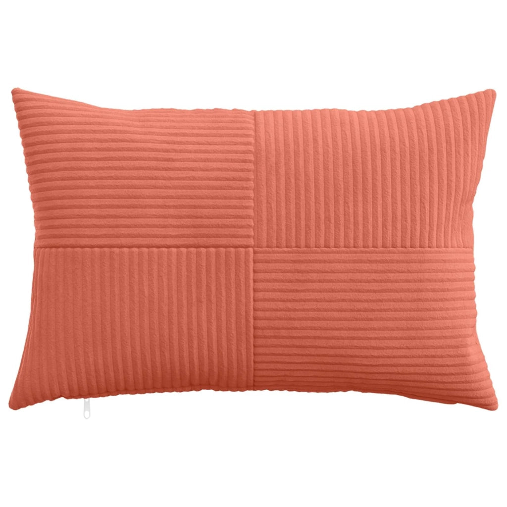 Federa 2 pcs ALMELO Rosso Arancio 30 x 50 cm corduroy 913965