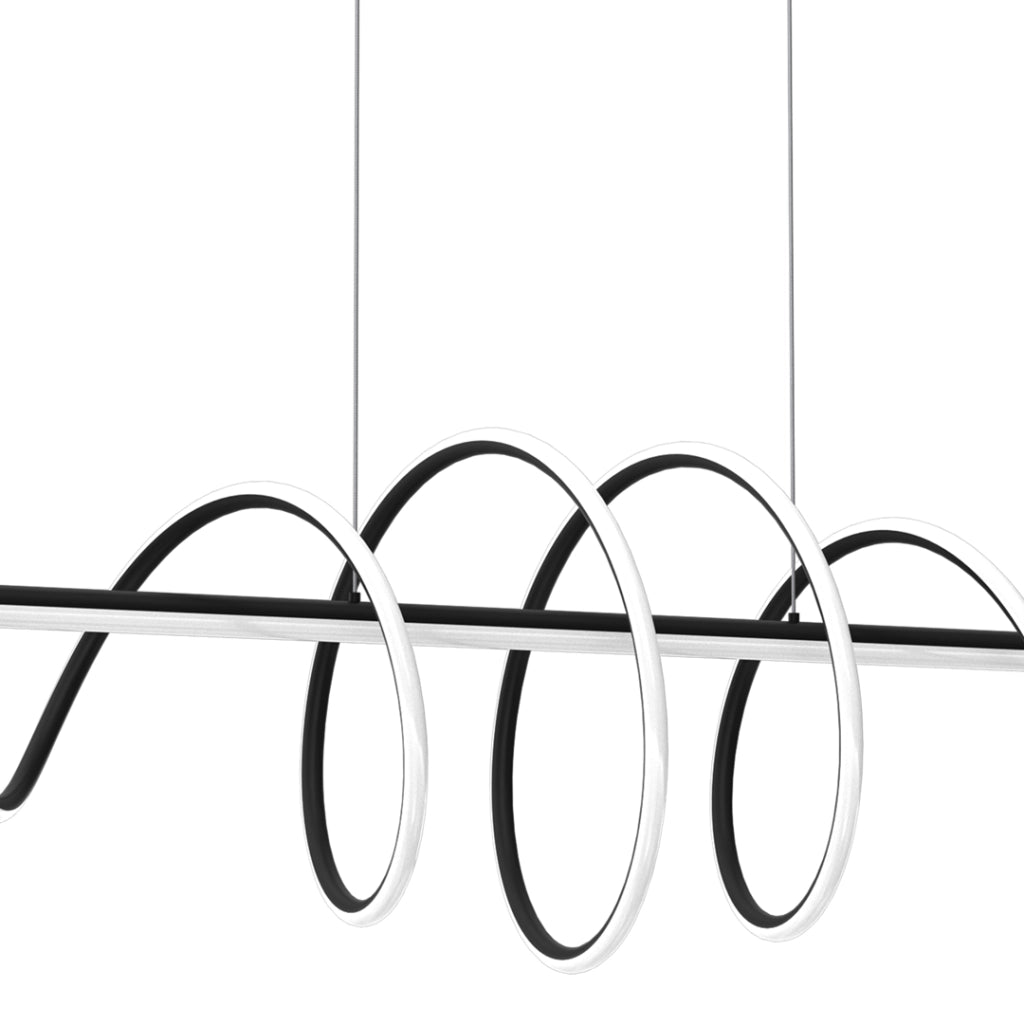 Lampada a sospensione LED Twist nera 90W 4000K Milagro