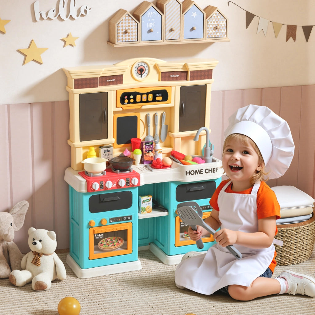 Cucina Giocattolo Bambini con Accessori ¨C Zephmum ¨C Verde, Plastica, 85 Pezzi