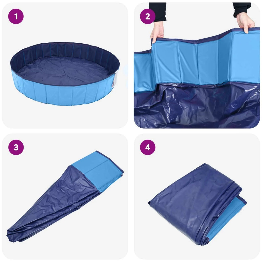 Piscina Pieghevole per Cani Blu 80 x 80 x 20 cm PVC 3416320