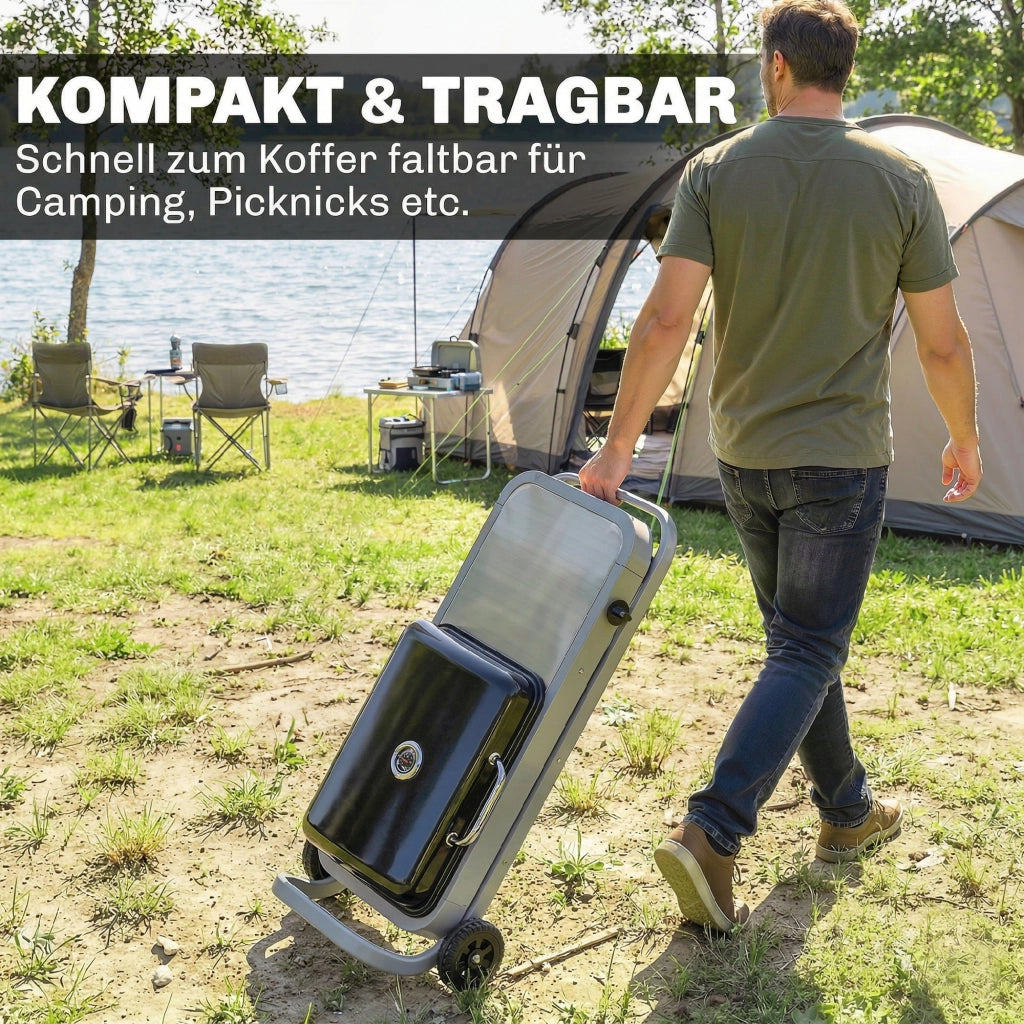 Grill a Gas Portatile 1 Fuoco 2,5kW ¨C zephmum ¨C Grigio