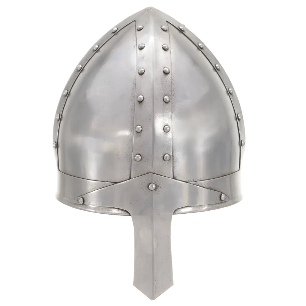 Elmo da Cavaliere Medievale Antico LARP in Acciaio Argento CFW9368738
