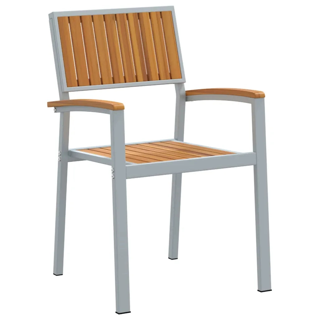 Set da Pranzo per Giardino 5 pcs Grigio