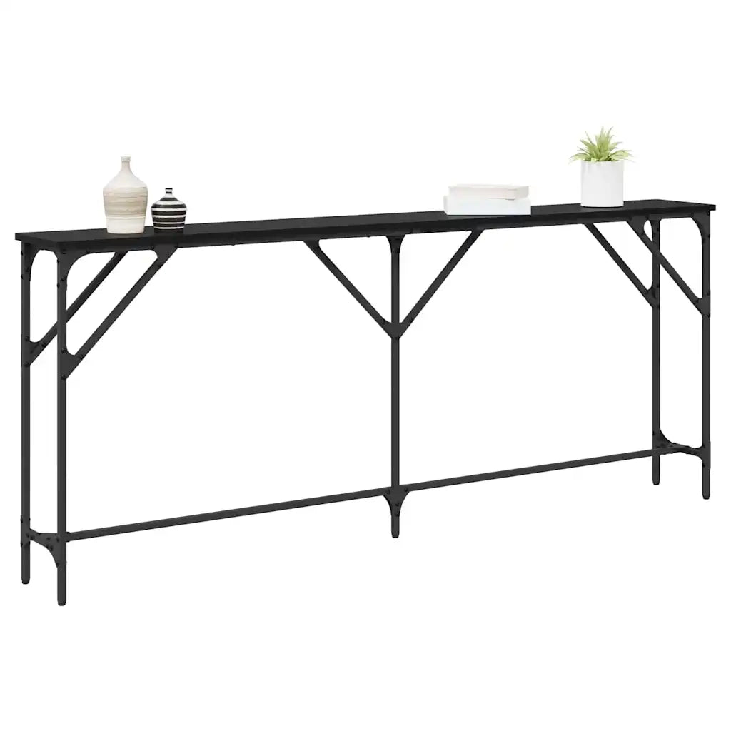 Tavolo Consolle | Tavolo d'Ingresso Rovere nero 180 x 23 x 75 cm
