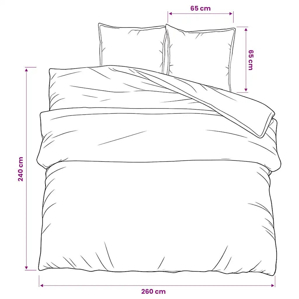 Set Copripiumino Rosa 260x240 cm in Cotone 136513