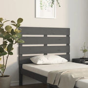 Testiera per Letto-Testata-Testiera Decorativa Grigia 100x3x80 cm in Legno Massello di Pino