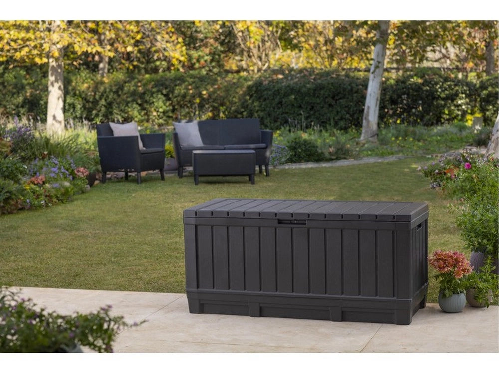 1pz baule porta attrezzi da giardino kentwood cm. 128x53,6x59 h col. grafite cod:ferx.vit51587