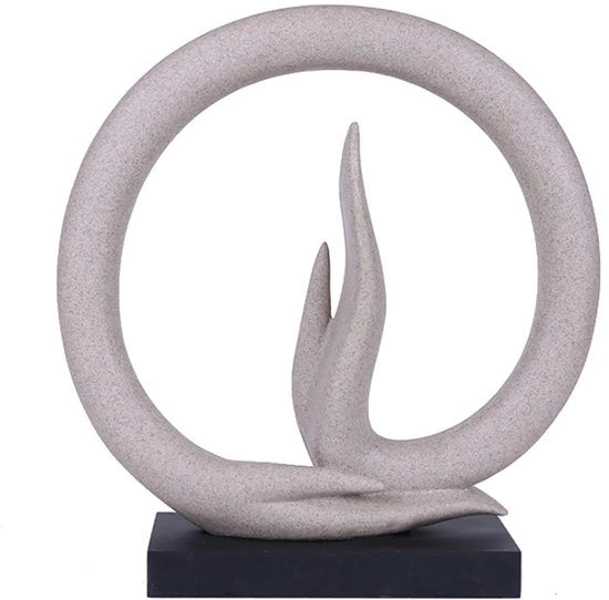 Statua di Buddha in Pietra di Sabbia Minimalista - Decorazione - Ornamento Yoga - Scultura Astratta - Impermeabile - Finitura di Alta Qualità - Decorazione Artistica