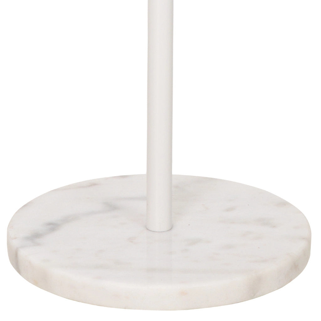 Perchero de metal y madera blanco 120h cm