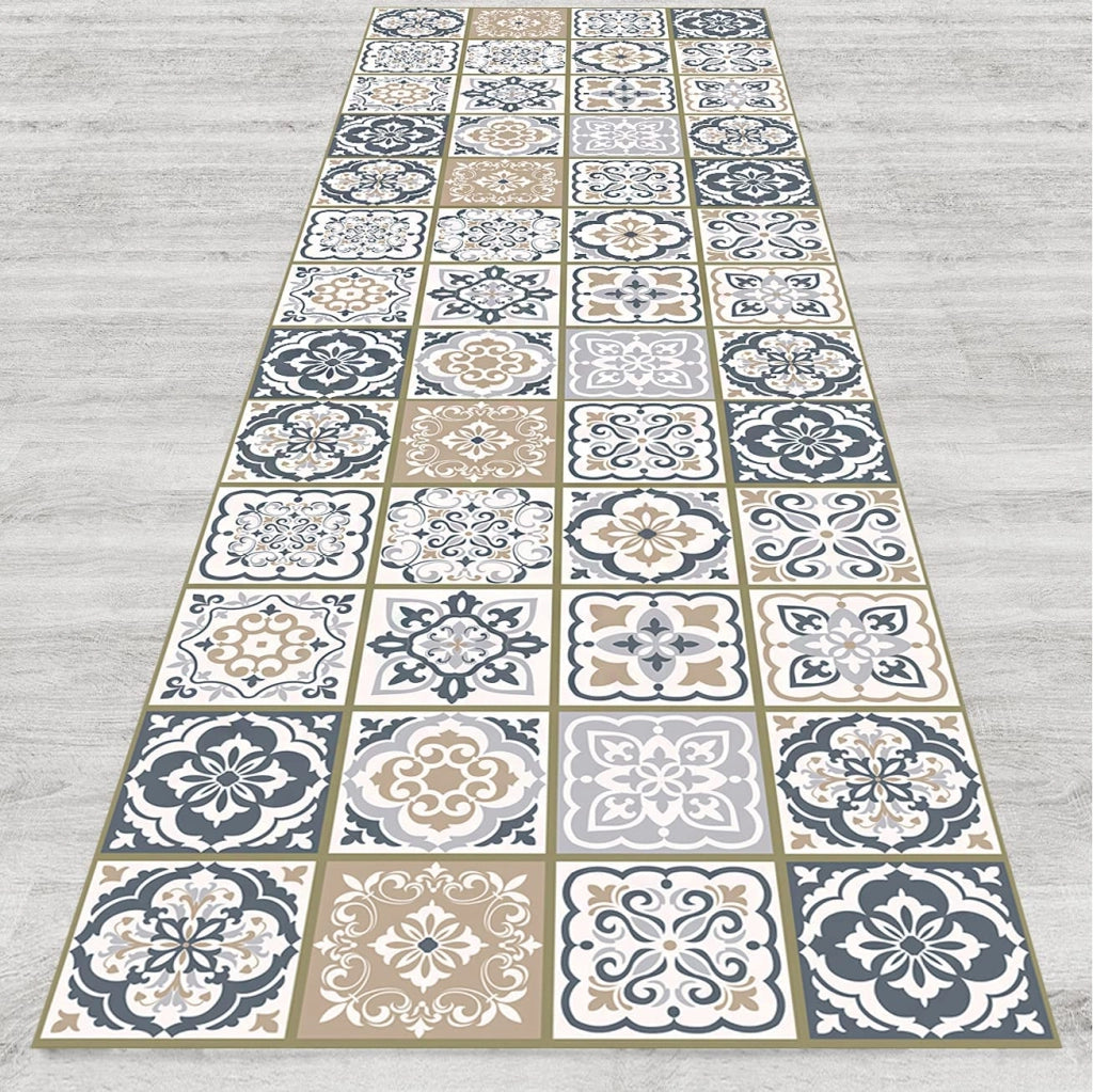 Tappeto passatoia antiscivolo made in Italy diversi modelli 50x180cm - Piastrellebeige