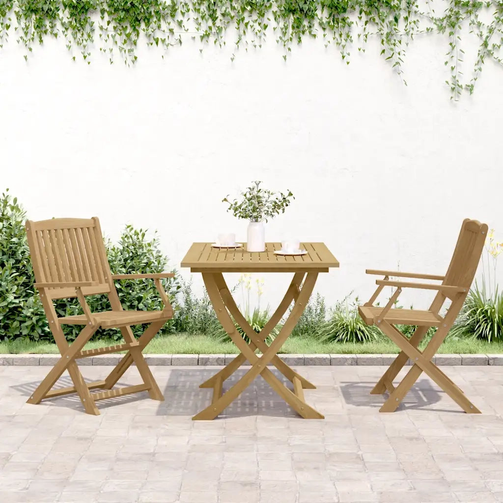 Sedie Giardino Pieghevoli 2 pz | Sedie da Esterno 54x61x88 cm Massello Acacia
