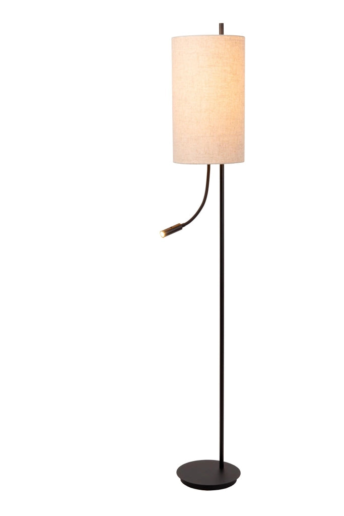 Lampada da terra MAGIC LED E27 nera crema Lucide
