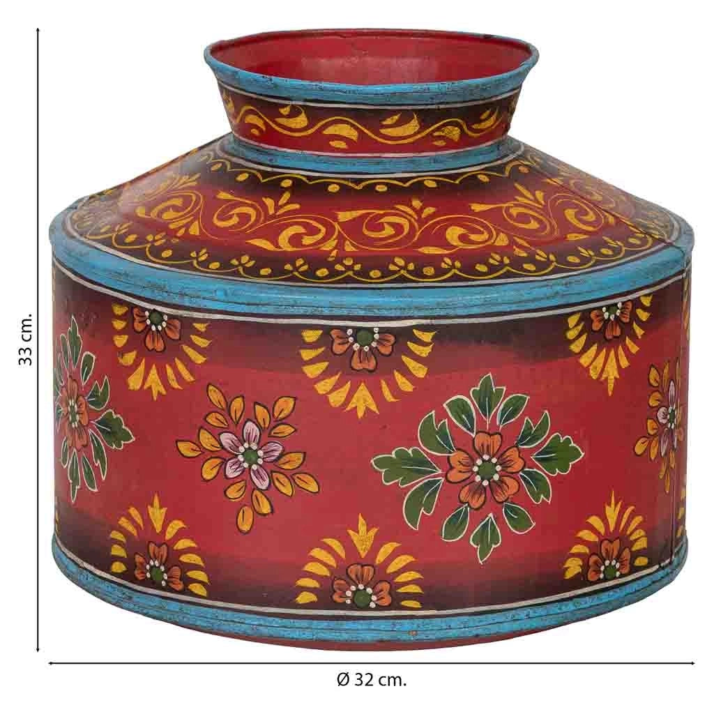 Vaso in ferro multicolore 32x32x33 cm