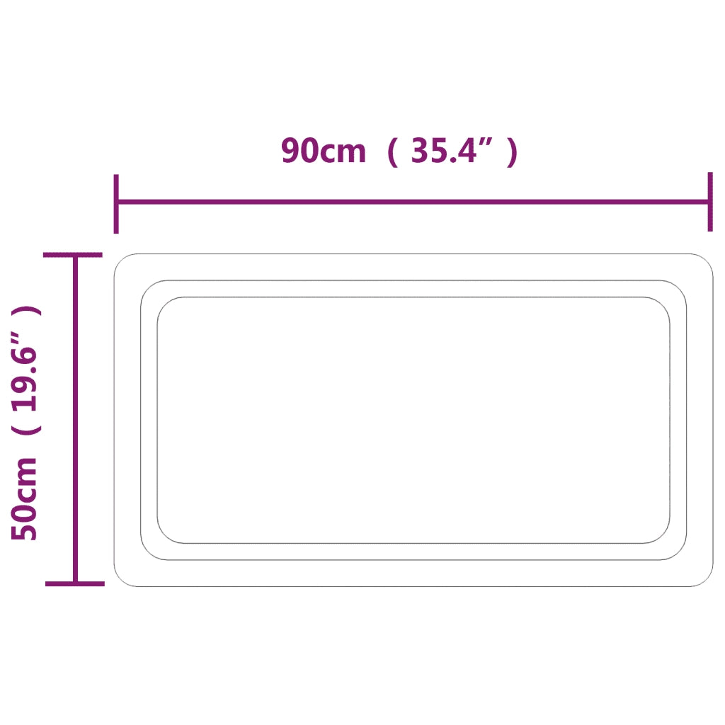 Specchio da Bagno con Luci LED 50x90 cm 3154098