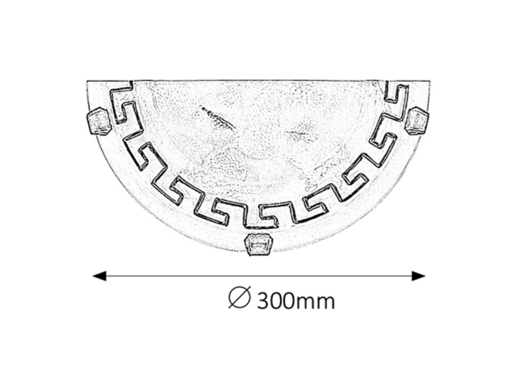 Applique bagno Etrusco 7647 E27 vetro alabastro Rabalux