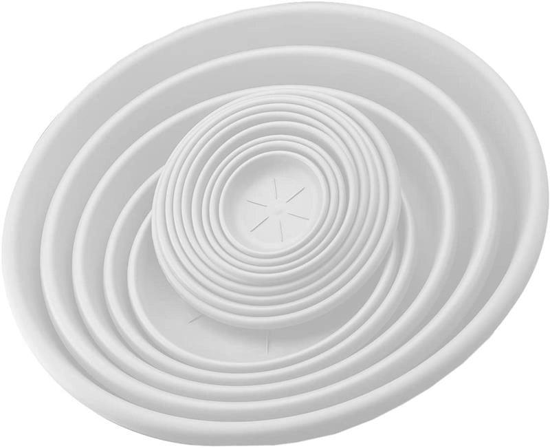 BAMA SOTTOVASO IN PLASTICA ROTONDO IN COLORE BIANCO CON RILIEVO  22 CM