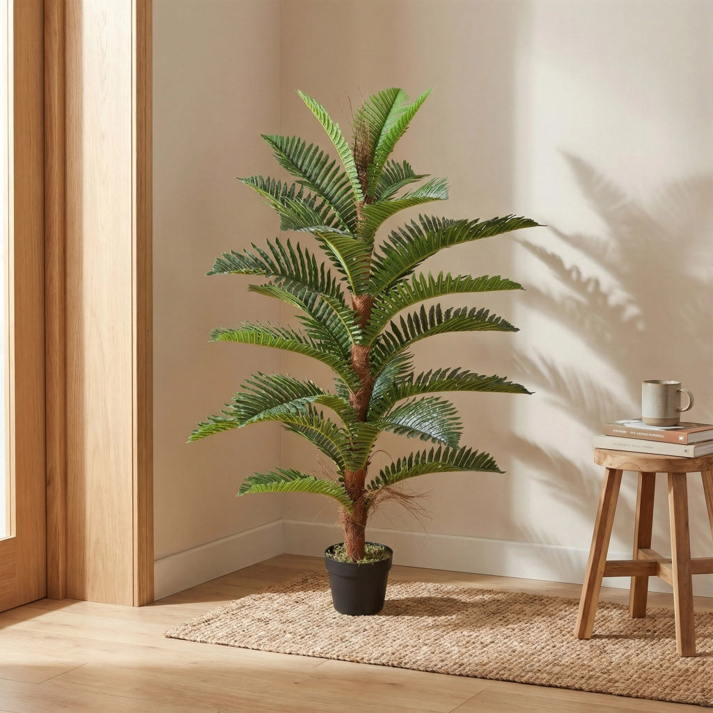 Palma Artificiale 120 cm ¨C Minimal ¨C Verde con vaso in plastica