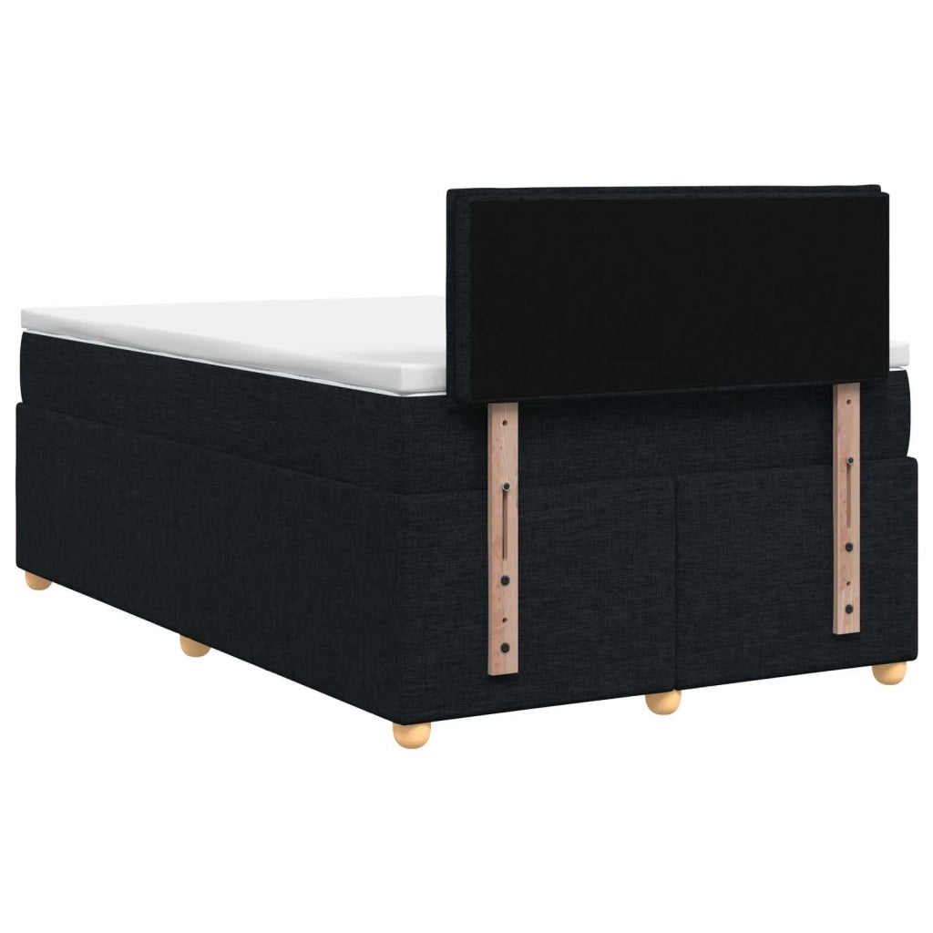 Letto box spring con materasso Nero 120 x 200 cm Tessuto 3450925