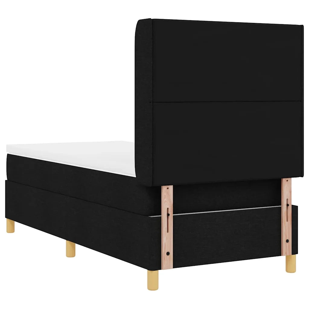 Letto a molle con strisce LED Nero 90 x 200 cm Tessuto 3343674