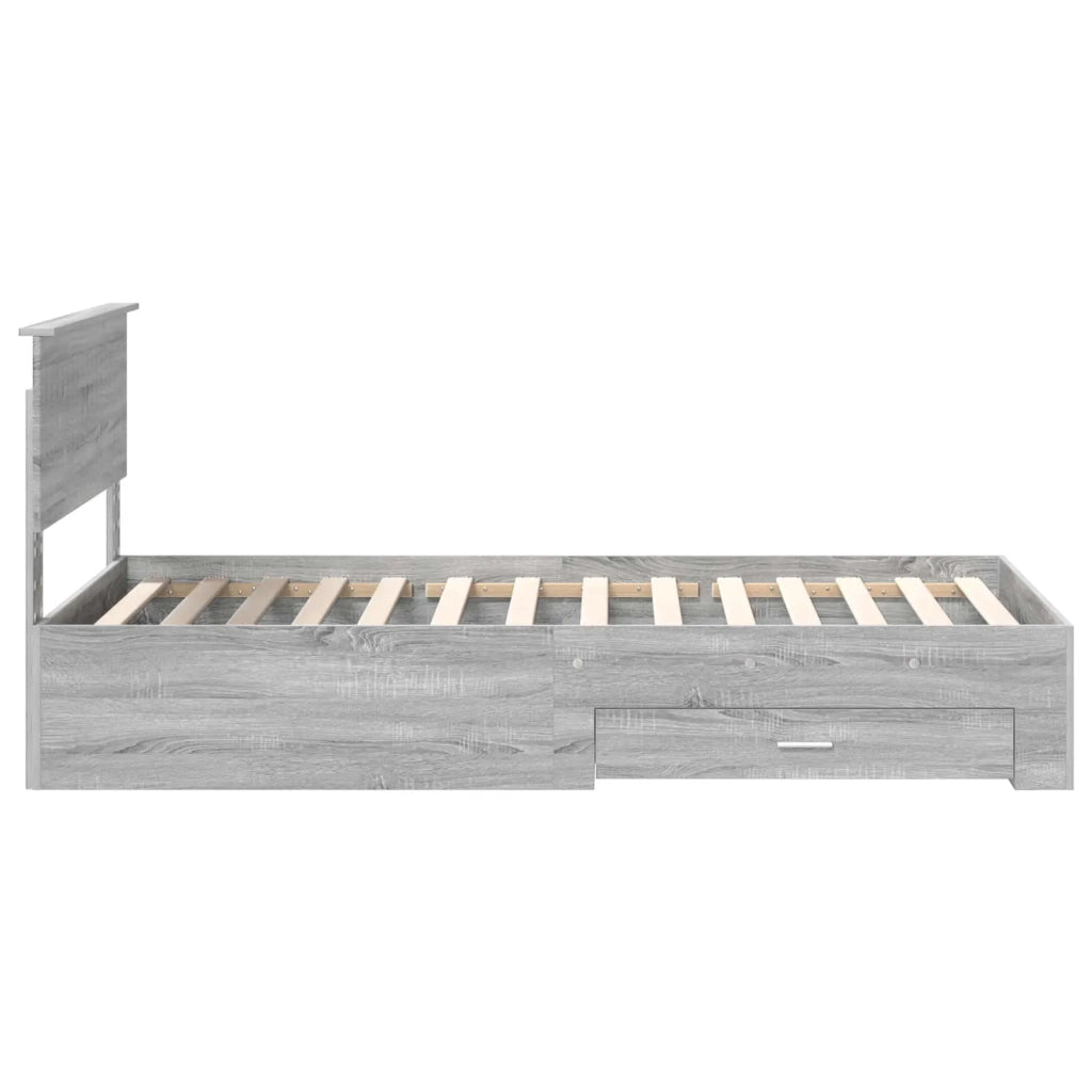 Struttura del letto con testiera Grigio Sonoma 100 x 200 cm 3410936