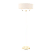 Lampada da terra classica 2 luci ottone E14 Nixon Endon