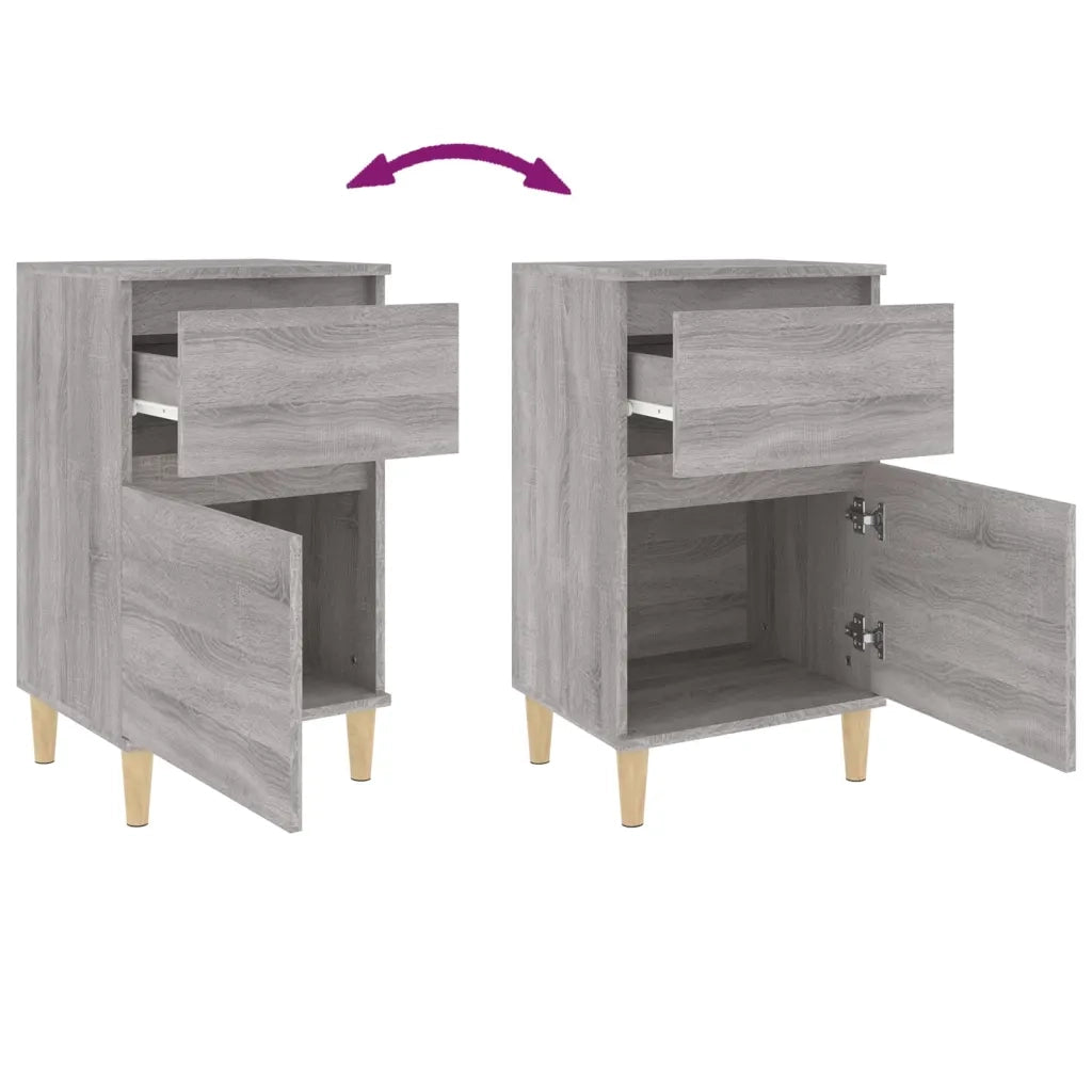 Comodino Grigio Sonoma 40x35x70 cm 819704