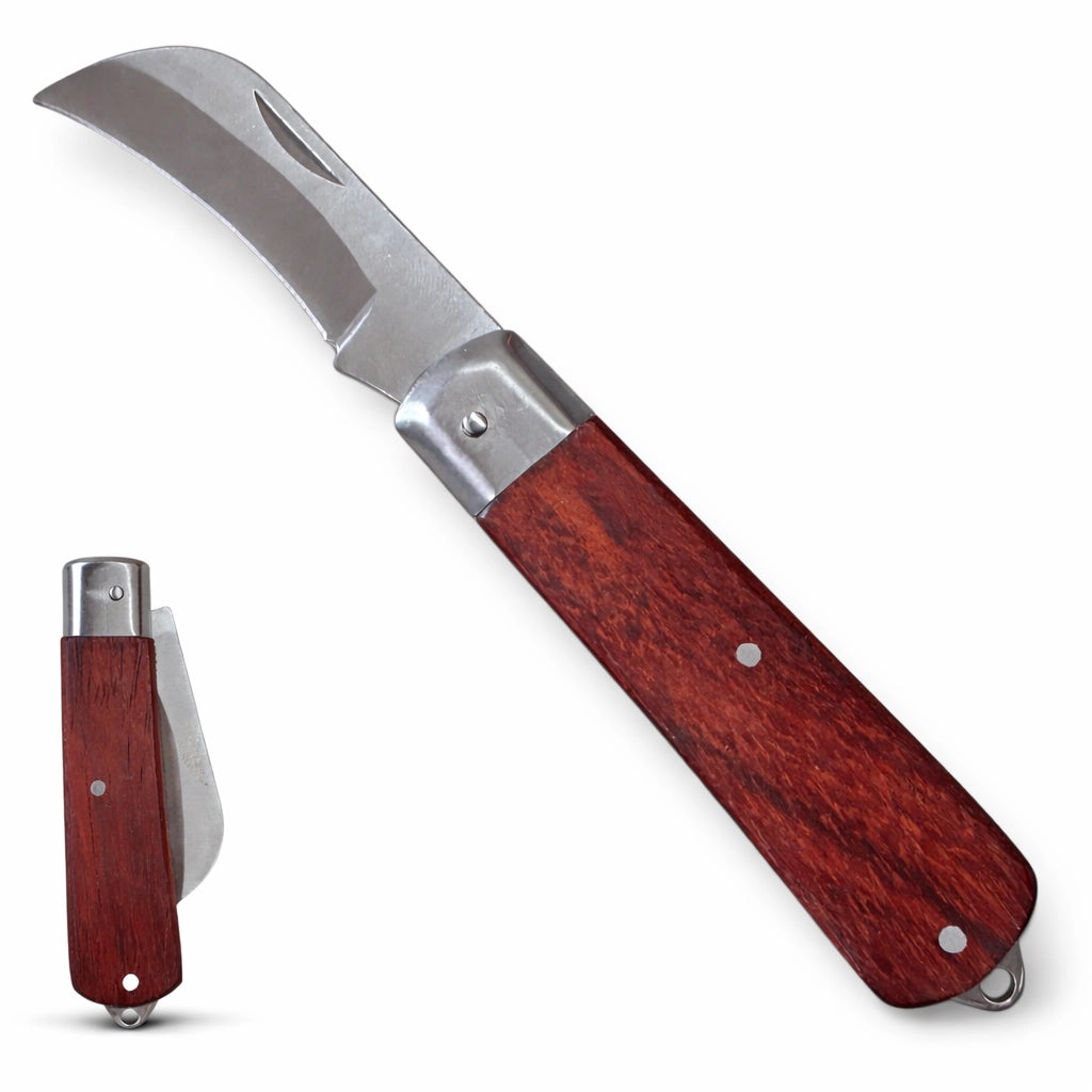 Coltello da Innesto a Roncola Lama Curva 6cm per Potatura e Giardinaggio 313002