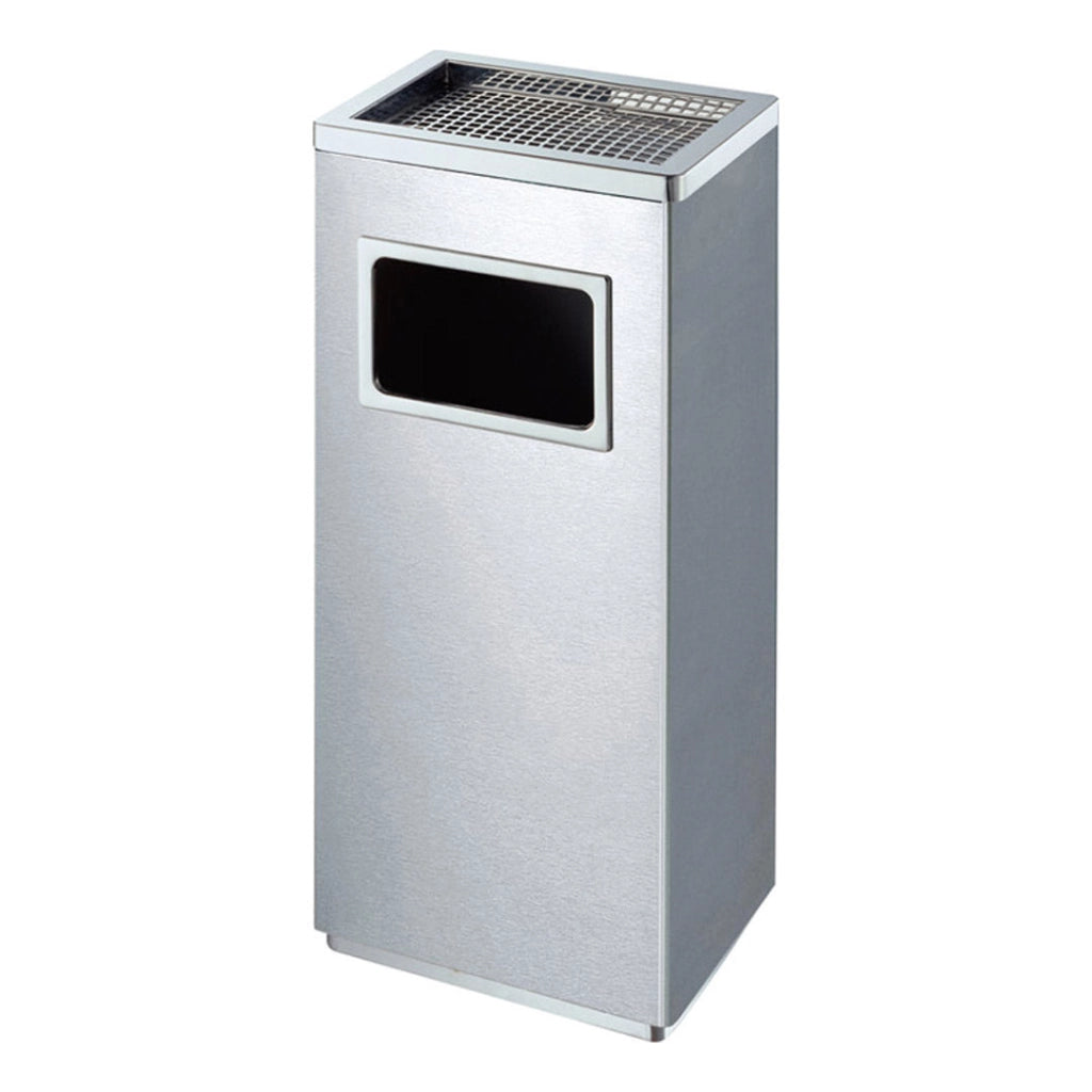 Cestino Gettacarte Posacenere 32x60,4x24,1 cm in Acciaio 16L per Interno Esterno