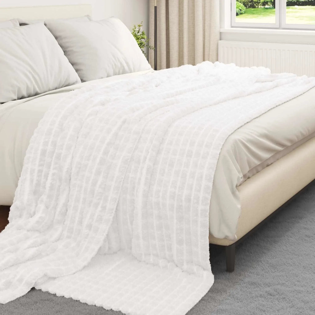 Coperta Bianco 240 x 220 cm Panno 42016935