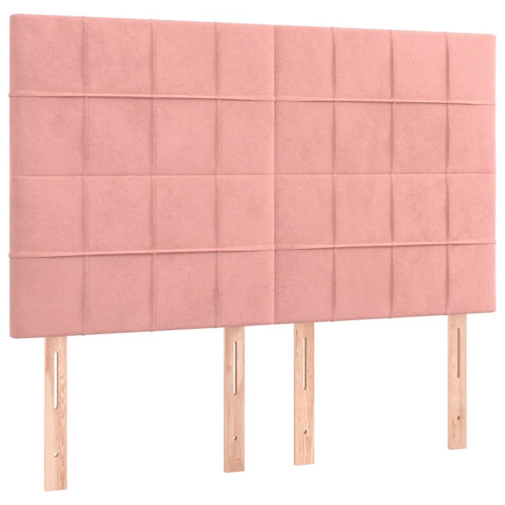 Testiera | Testata Rosa 144x5x118/128 cm Velluto